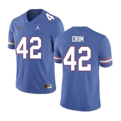 Men's Florida Gators #42 Quaylin Crum NCAA Nike Blue Authentic Stitched College Football Jersey RMD4762SP